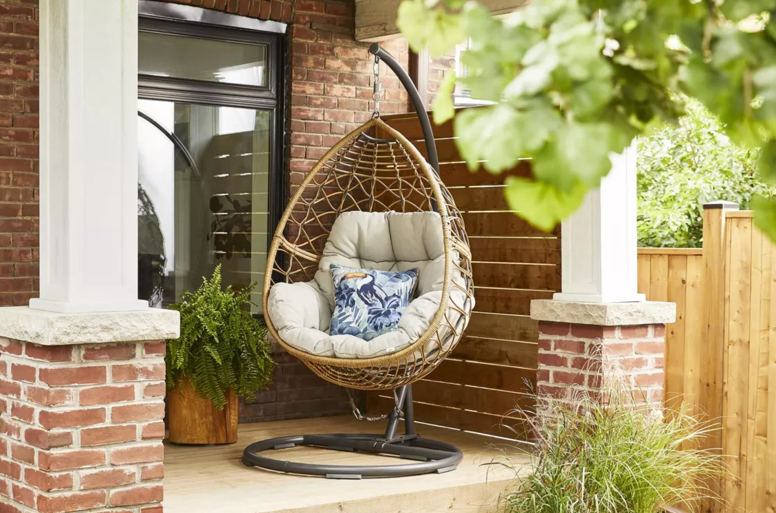 【Furniture】All Weather Single Outdoor Patio Egg Swing Chair w/ Stand(LIMITED QUANTITIES WHILE SUPPLIES LAST)