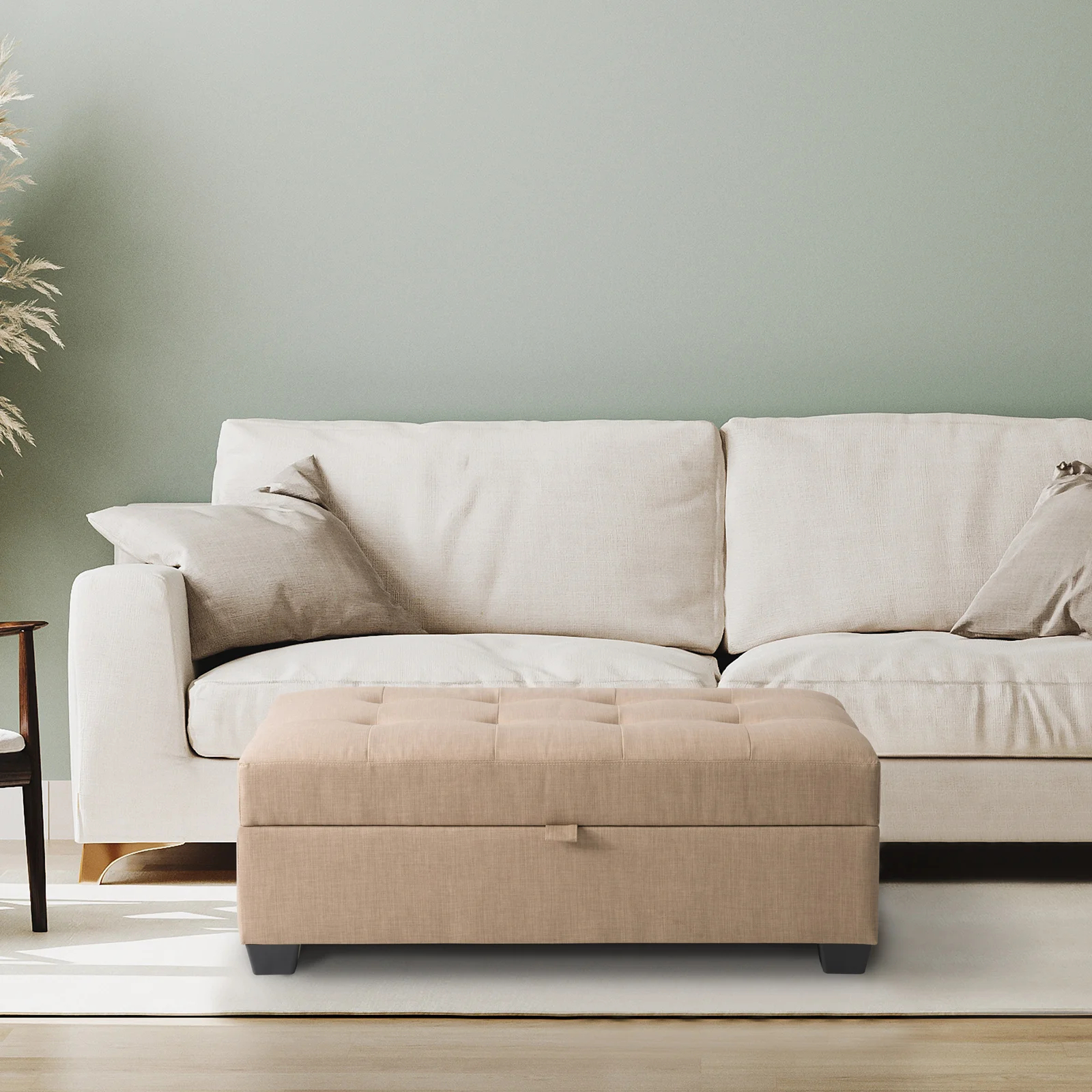 【Furniture】Lacour Upholstered Storage Ottoman