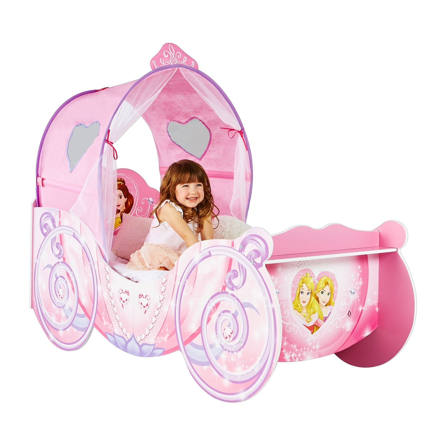 【Furniture】Princess Carriage Kids Toddler Bed by HelloHome, Pink, 160x87.5x136 cm