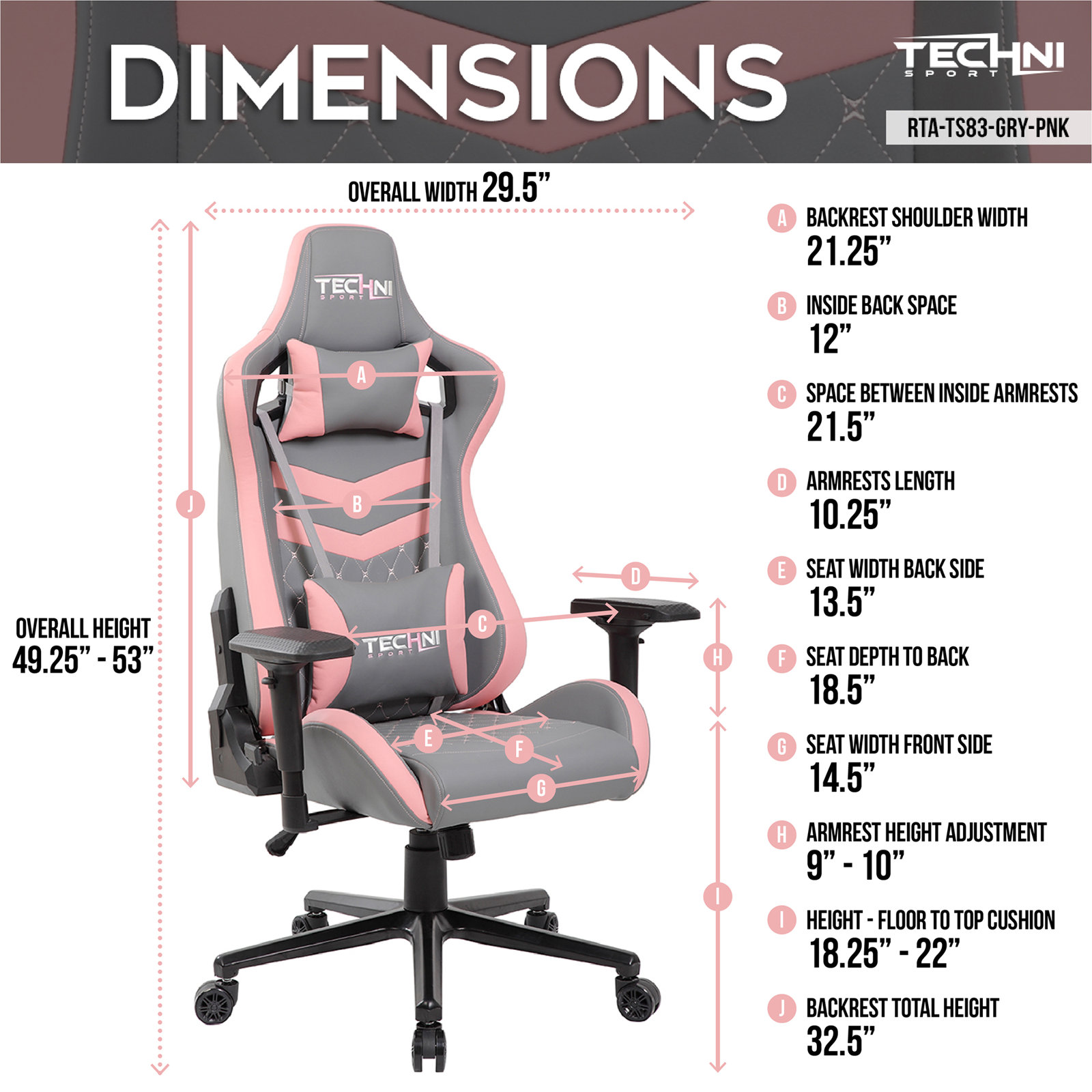 【Furniture】Techni Sport Ergonomic High Back Gaming Chair