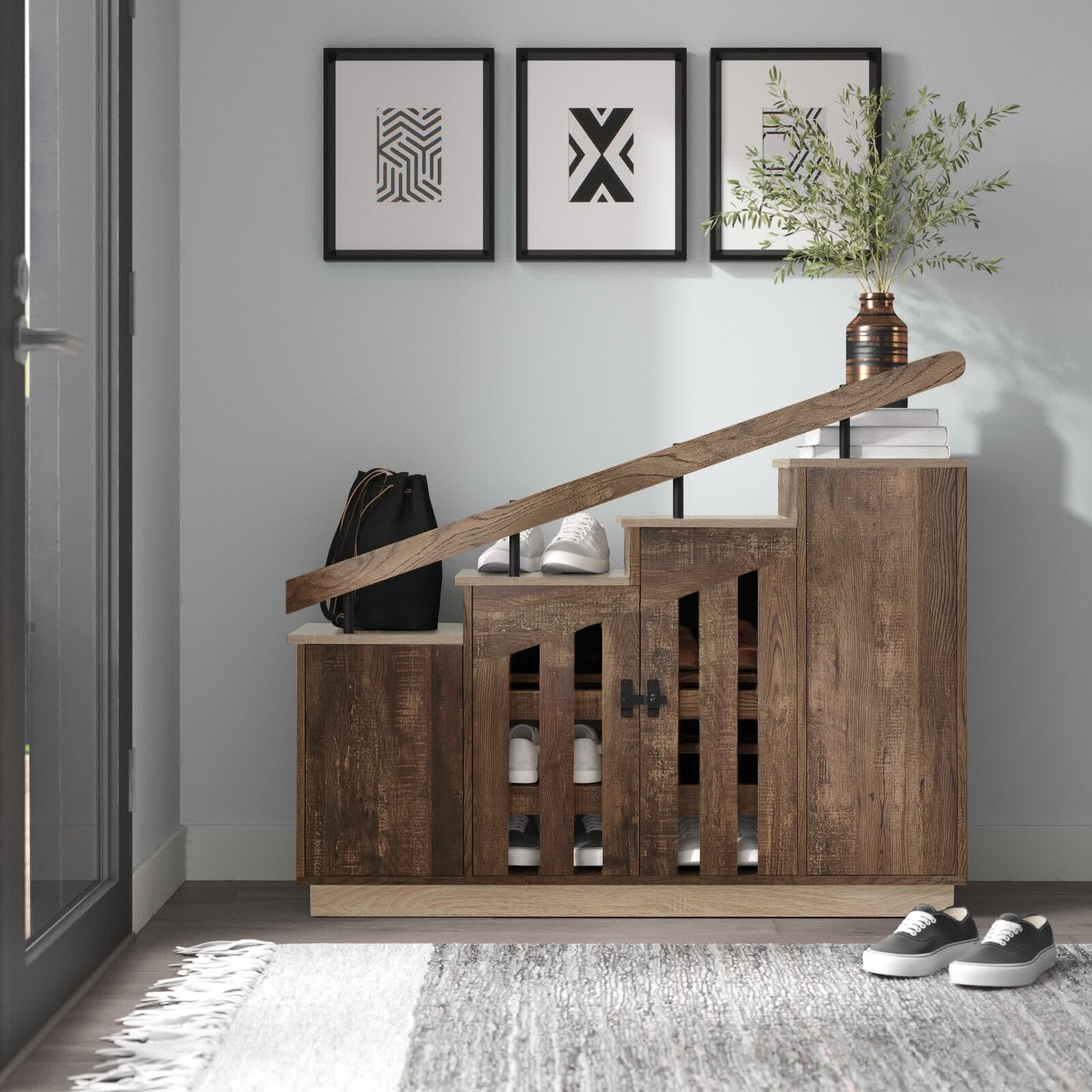 【Furniture】12 Pair Shoe Storage Cabinet