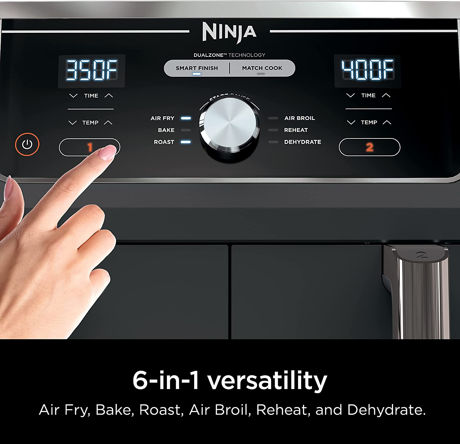 Ninja DZ401 Foodi 10 Quart 6-in-1 DualZone XL