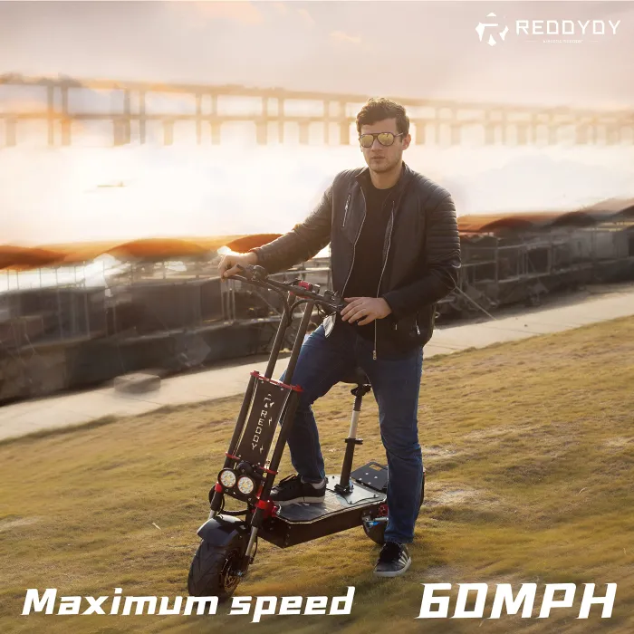 Electric Scooter, Max Speed 60MPH, Total Power 8000W, 90 Mile Long Range Battery