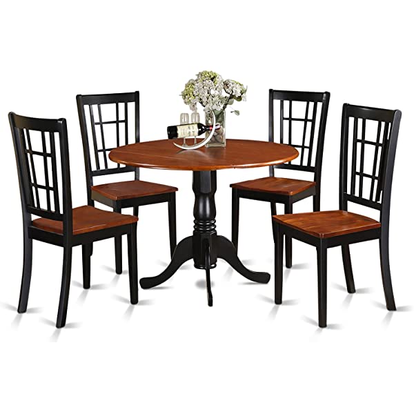 5 PC Dining room set -Table and 4 Dining Chairs Dlni5-blk-lc