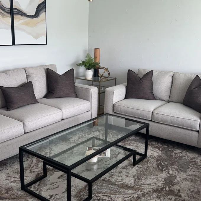 【Furniture】Shumake Frame Coffee Table with Storage