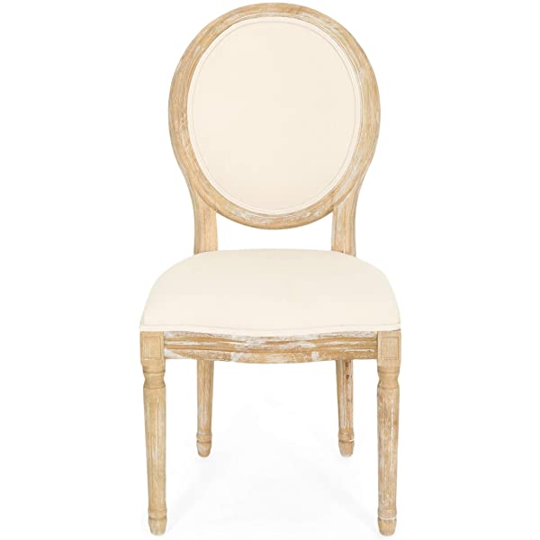 Christopher Knight Home Phinnaeus Beige Fabric Dining Chair (Set of 2), 2-Pcs Set Beige 2-Pcs Set