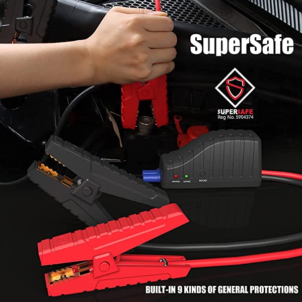 GOOLOO Jump Starter 1200A Peak Car Starter 12V SuperSafe Lithium Jump Box, Battery Booster Pack, Portable Power Bank Charger, and Jumper Cables for Up to 7.0L Gas or 5.5L Diesel Engine