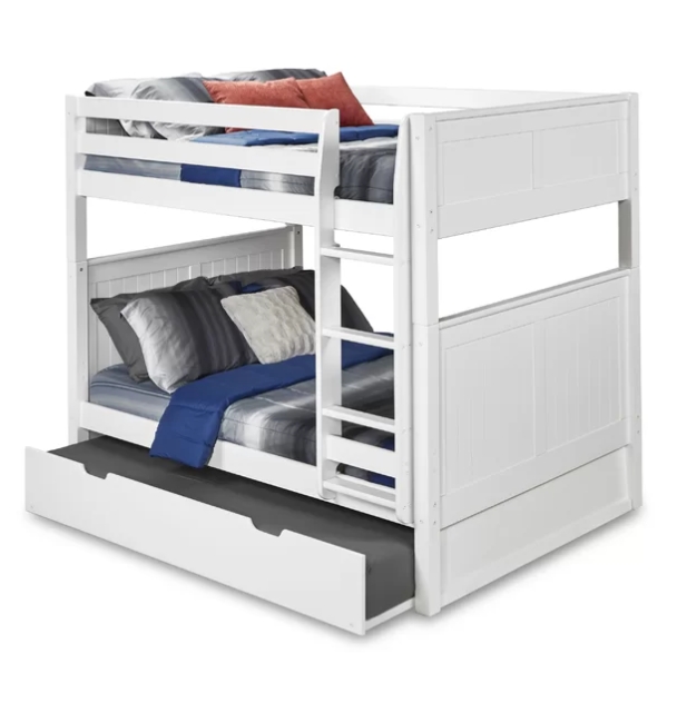 【BS】Stig Full Over Full Solid Wood Standard Bunk Bed with Trundle by Harriet Bee