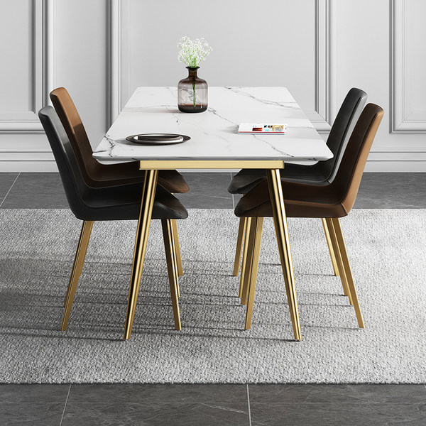Rock board dining table and chair combination