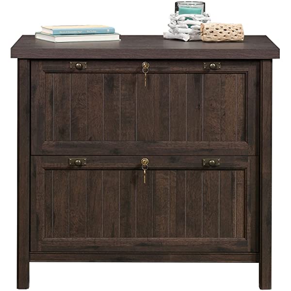 Sauder Costa Lateral File, Chalked Chestnut finish Chalked Chestnut Finish Lateral File