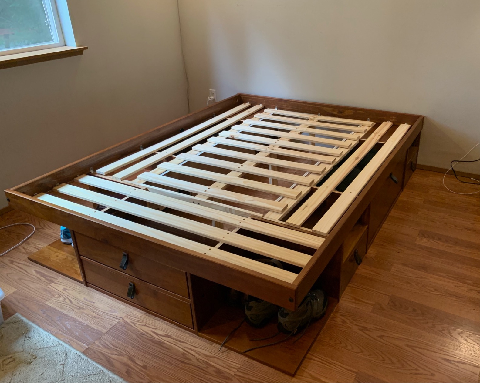 【Furniture】Bali Storage Platform Bed with Drawers