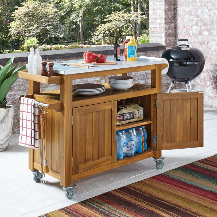 Anjenette Solid Wood Bar Cart
