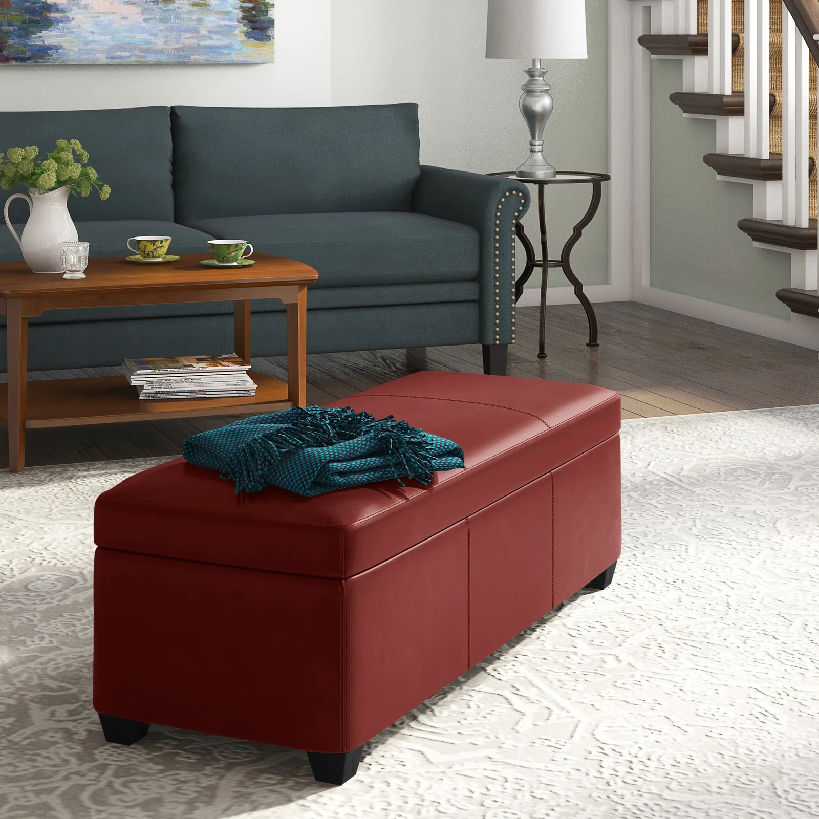 【Furniture】Boston Upholstered Storage Ottoman