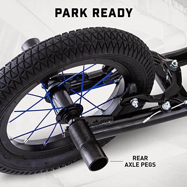 Mongoose Expo Youth Scooter, Front and Rear Caliper Brakes, Rear Axle Pegs, 12-Inch Inflatable Wheels, Non Electric Green/Grey
