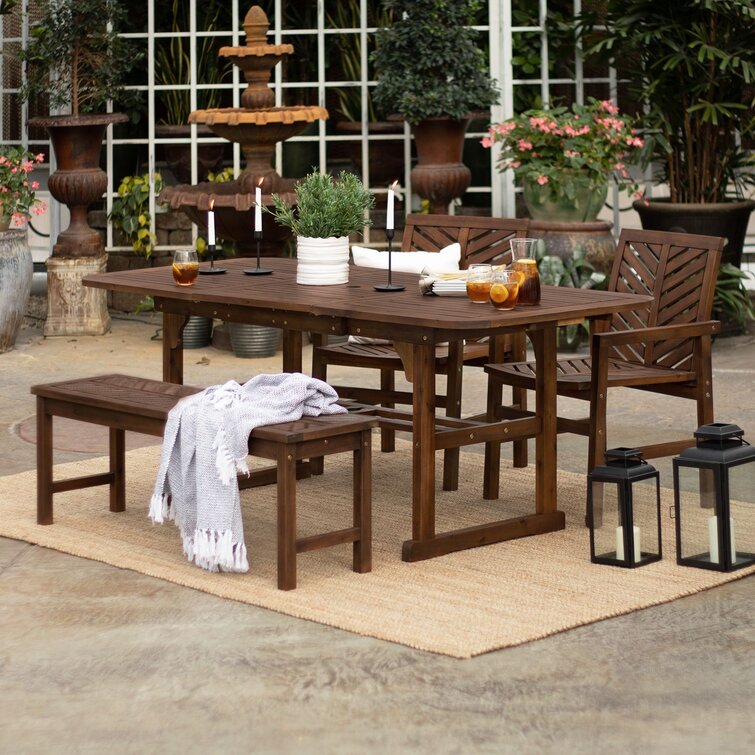 Alfonsi 4 - Person Rectangular Outdoor Dining Set
