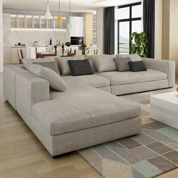 101″ Wide Velvet Left Hand Facing Sofa & Chaise