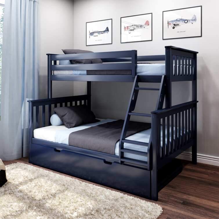 【Furniture】Juliann Solid Wood Standard Bunk Bed with Trundle by Harriet Bee