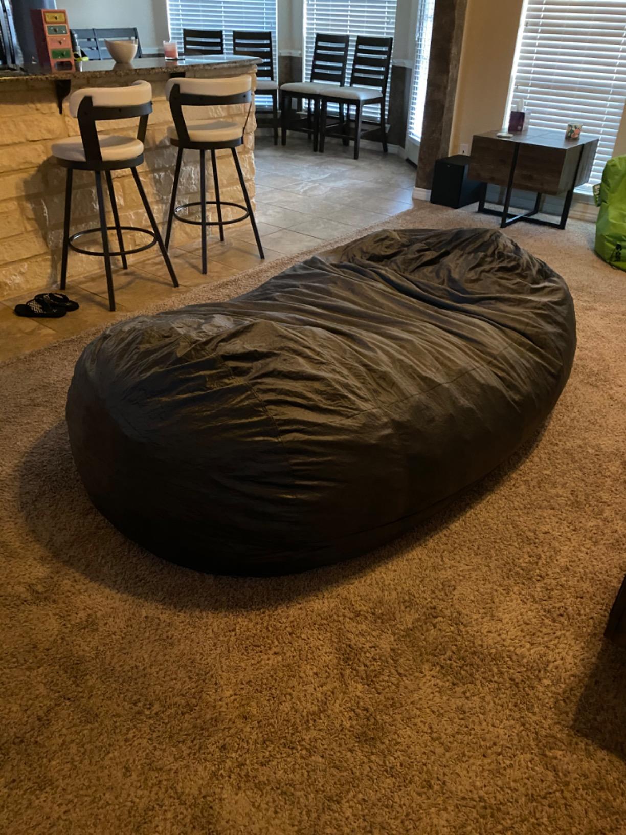 【Furniture】Sofa Sack - Plush Bean Bag Sofas with Super Soft Microsuede Cover - XL Memory Foam Stuffed Lounger Chairs