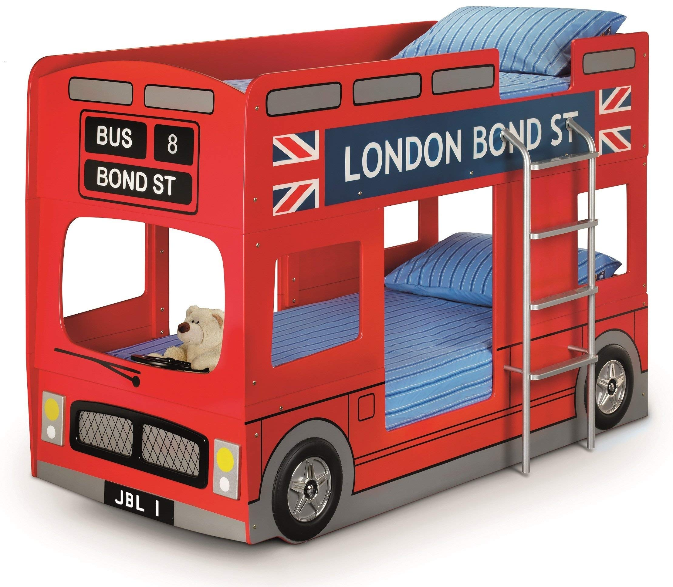 【Furniture】London Bunk Bed, Red, Single