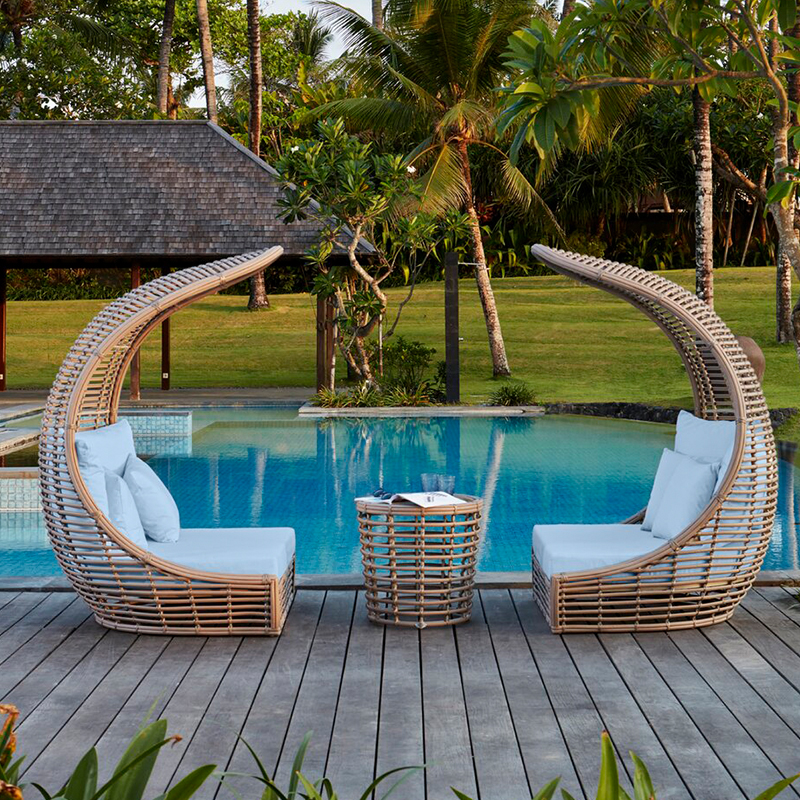 【Home&Garden】Bird's Nest creative casual rattan bird cage sofa chair