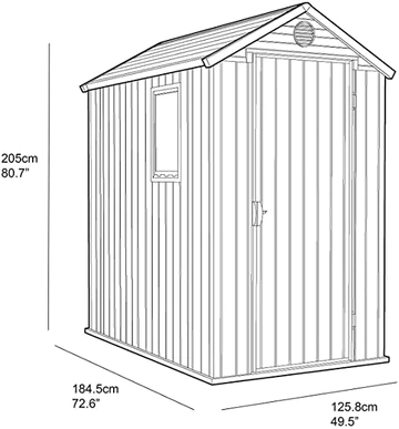 Keter Darwin Shed Grey 6 X 4 Ft Waterproof Garden Storage Shed Cheapest