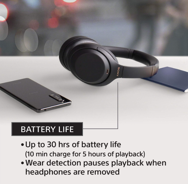 WH-1000XM4 Wireless Premium Noise Canceling Headphones with Mic
