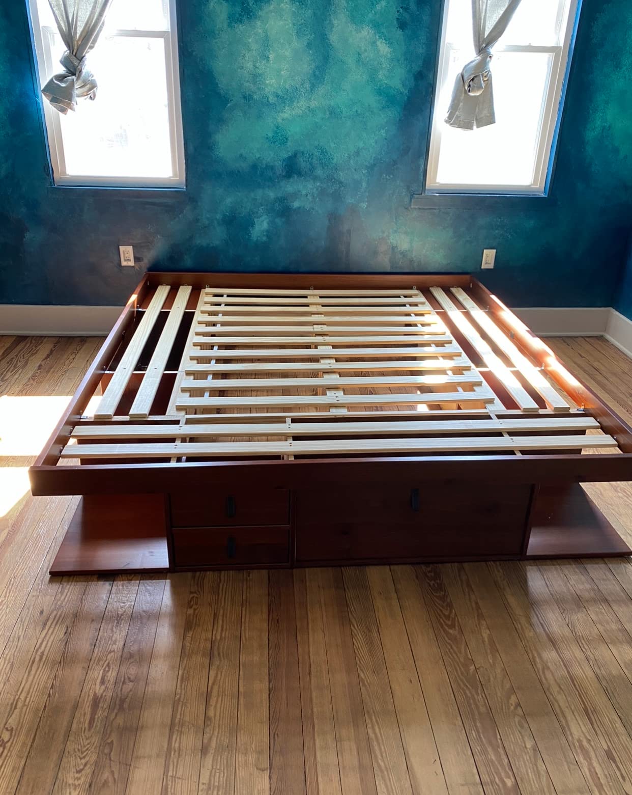 【Furniture】Bali Storage Platform Bed with Drawers