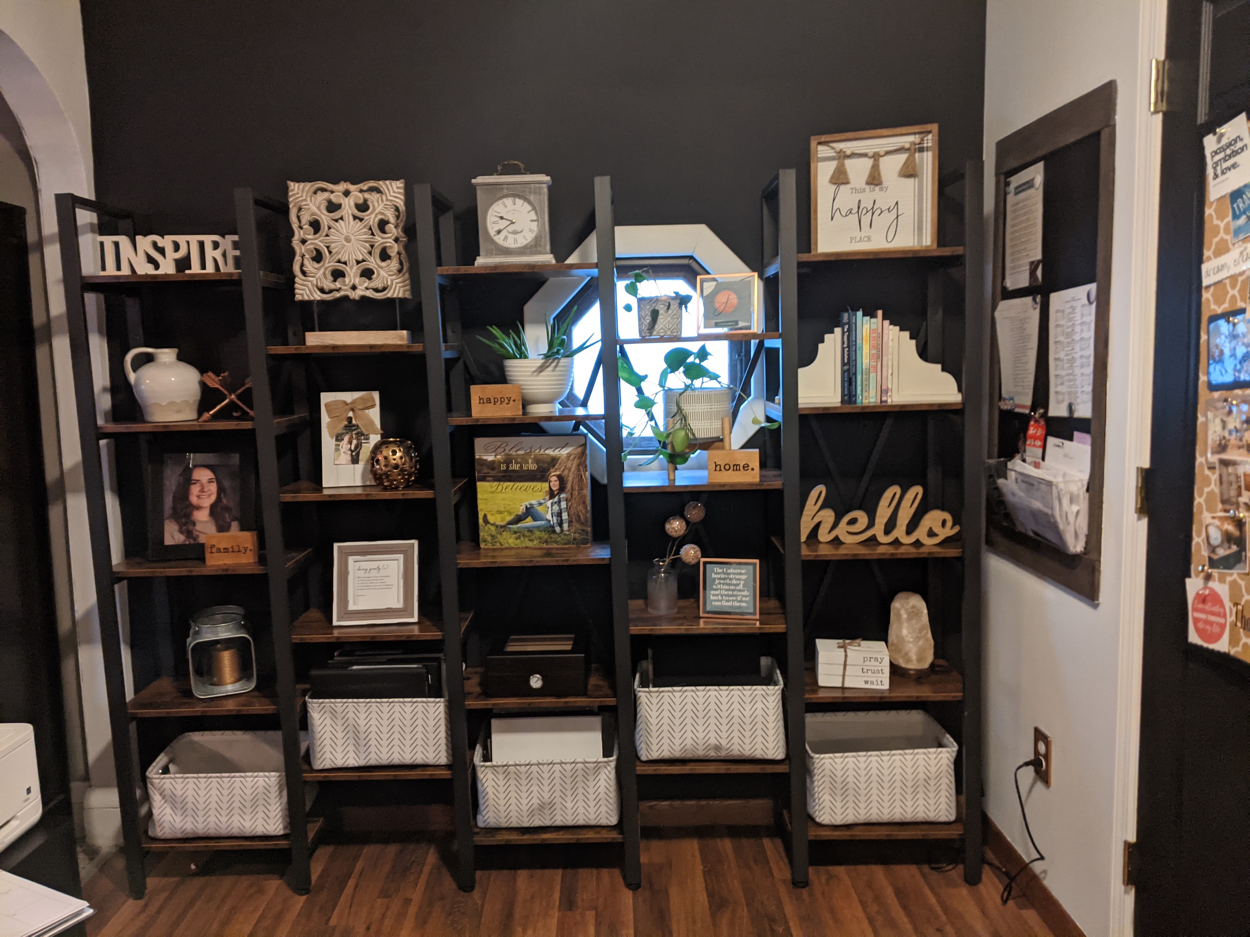 【Furniture】Rustic Super Wide 86 Inch 5 Tier Bookcase with 23 Shelves, 5-Shelf Etagere Large Open Bookshelf