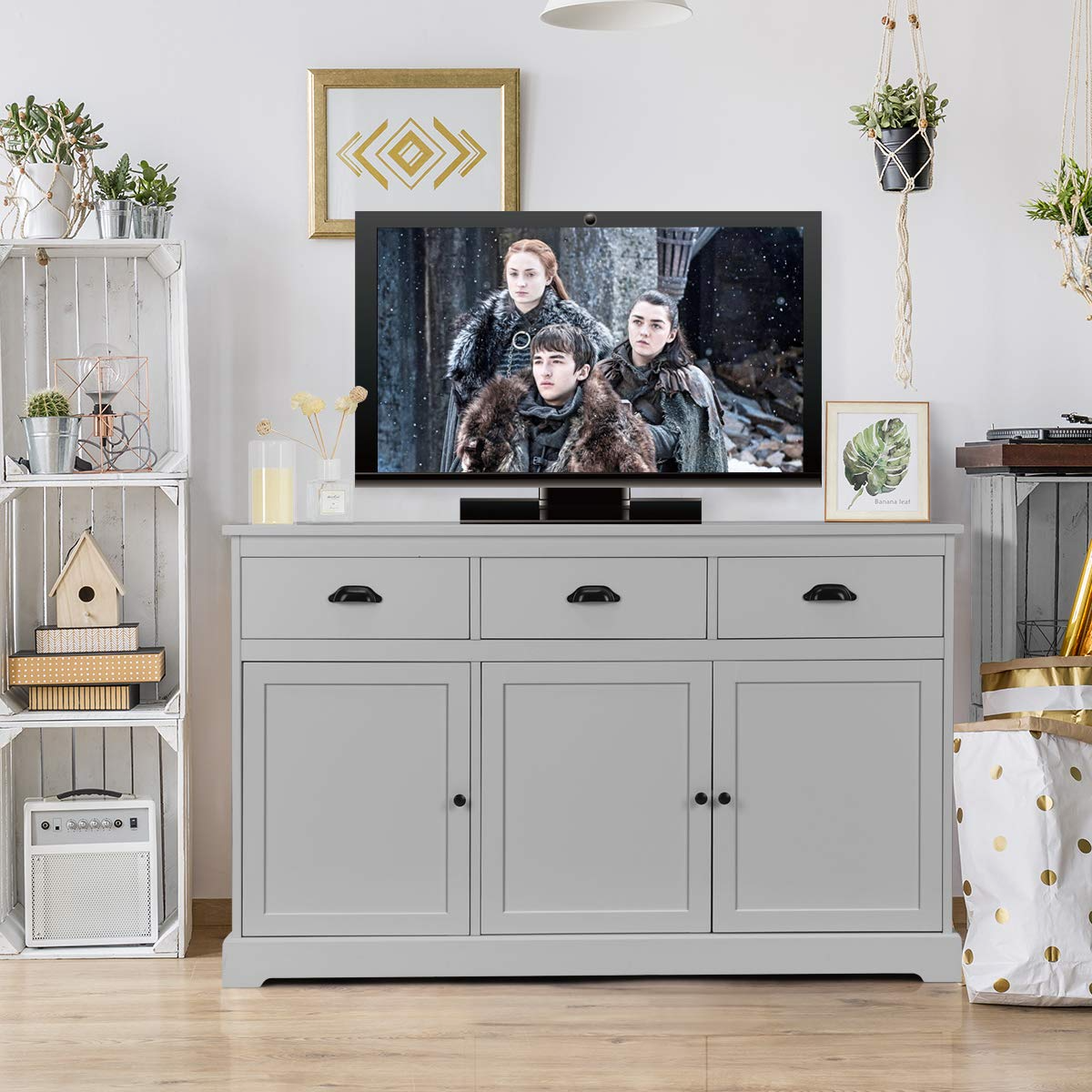 【Furniture】Sideboard Buffet Server Storage Cabinet Console Table Home Kitchen Dining Room Furniture