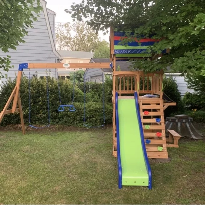 BEACH FRONT WOODEN SWING SET