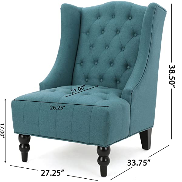 Christopher Knight Home Toddman High-Back Fabric Club Chair, Dark Charcoal