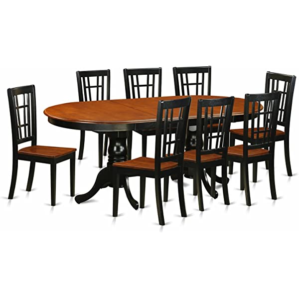 5 PC Dining room set-Dining Table with 4 Wooden Dining Chairs PLNI5-BCH-C