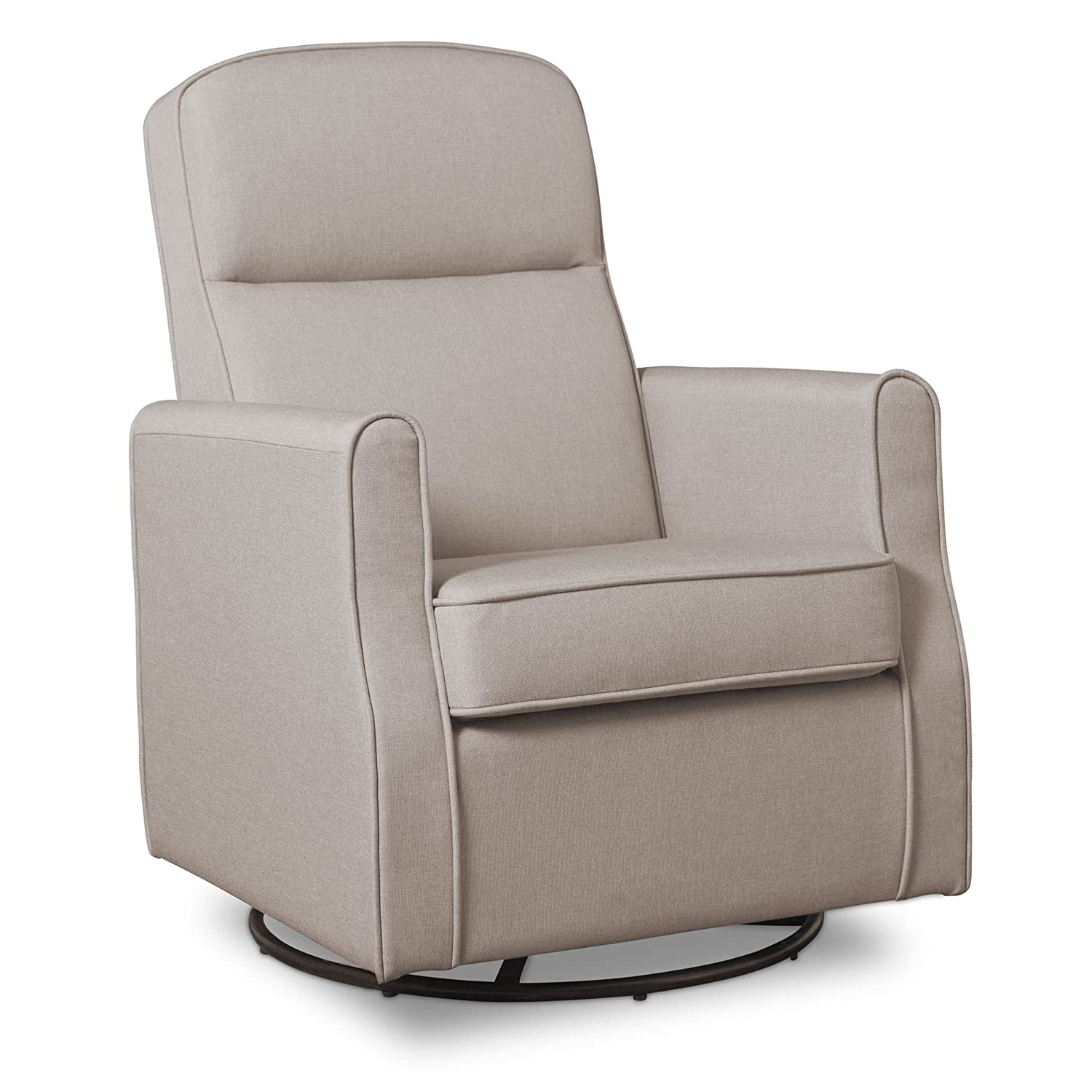 Delta Children Blair Slim Nursery Glider Swivel Rocker Chair, Taupe , 26.5x31.5x 36 Inch (Pack of 1)