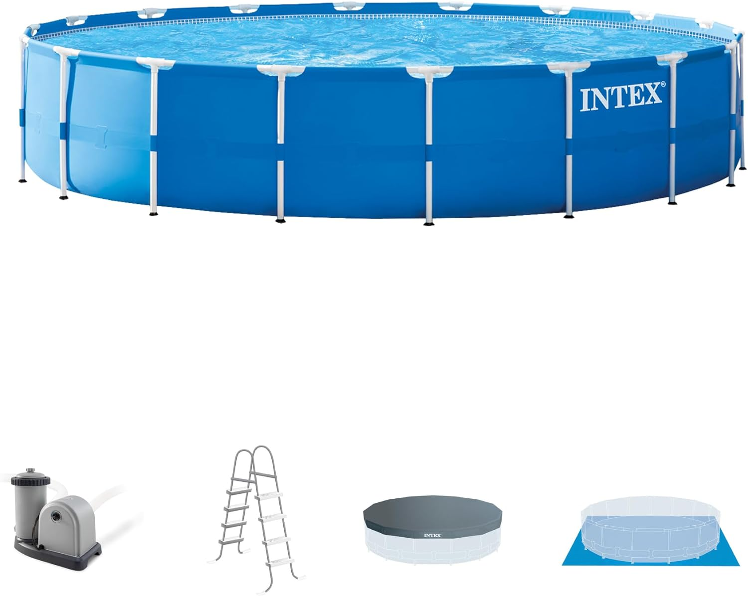 INTEX 28253EH 18ft x 48in Metal Frame Pool with Cartridge Filter Pump