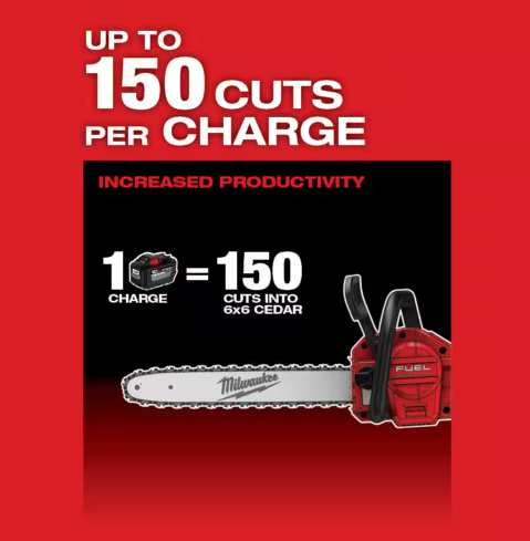 Milwaukee M18 FUEL 16 in. 18-Volt Lithium-Ion Brushless Battery Chainsaw Kit