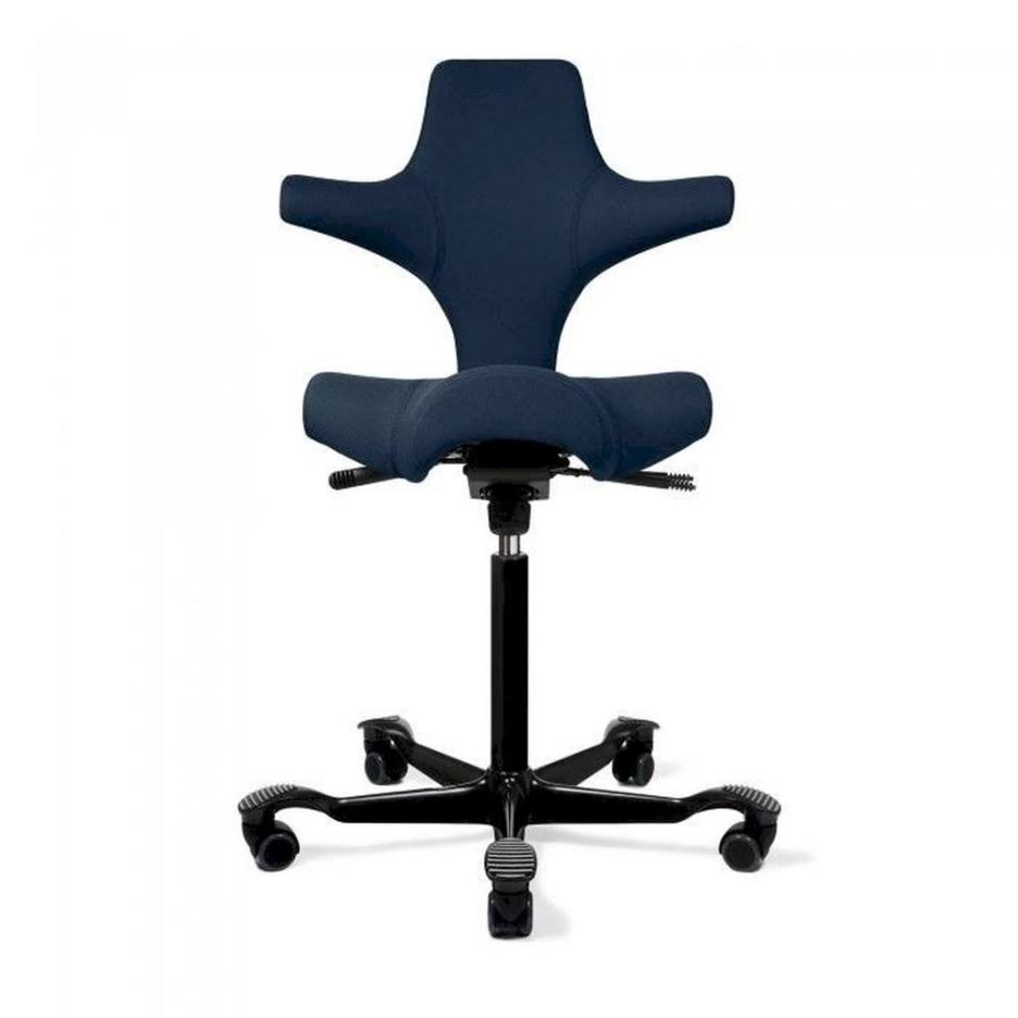 Ergonomic Office Chair with Saddle Seat - Standing Desk Height - Black