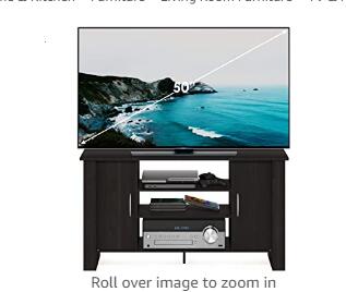 Furinno Econ TV Stand Entertainment Center, Espresso