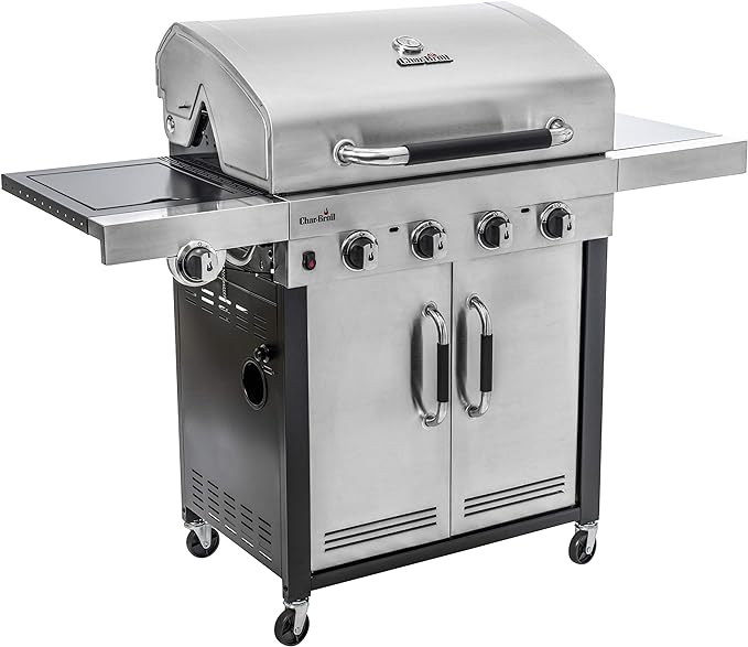 Char-Broil 140895 Advantage Series 445S - 4 Burner Gas Barbecue Grill with TRU-Infrared Technology, Stainless Steel Finish