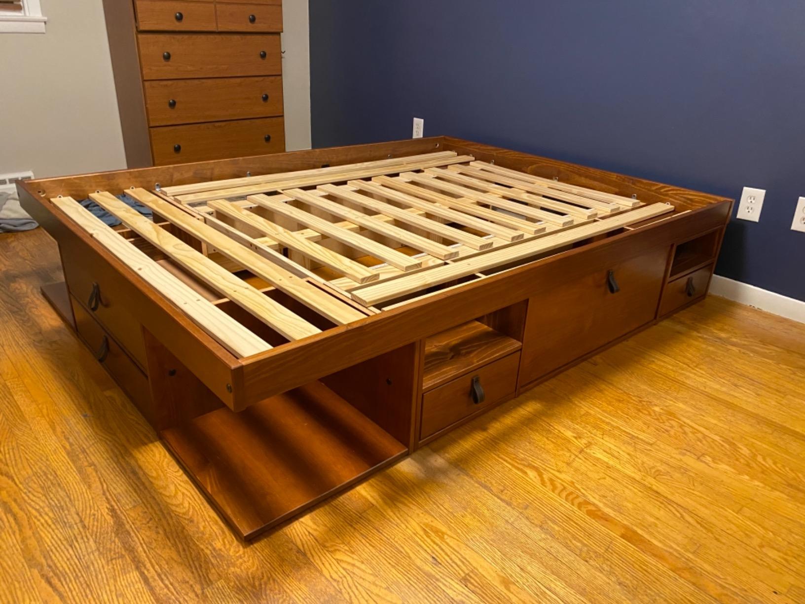 【Furniture】Bali Storage Platform Bed with Drawers
