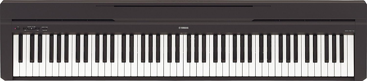 P45 88-Key Weighted Digital Piano Home Bundle With Wooden Furniture Stand And Bench