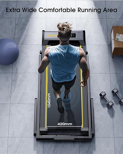 2 In 1 Home Folding Treadmill, Dual LED Screen, 2.5HP Silent Treadmill, 16KM/H, Bluetooth Speaker, Heart Rate, 12 Modes, App and Wireless Remote Control
