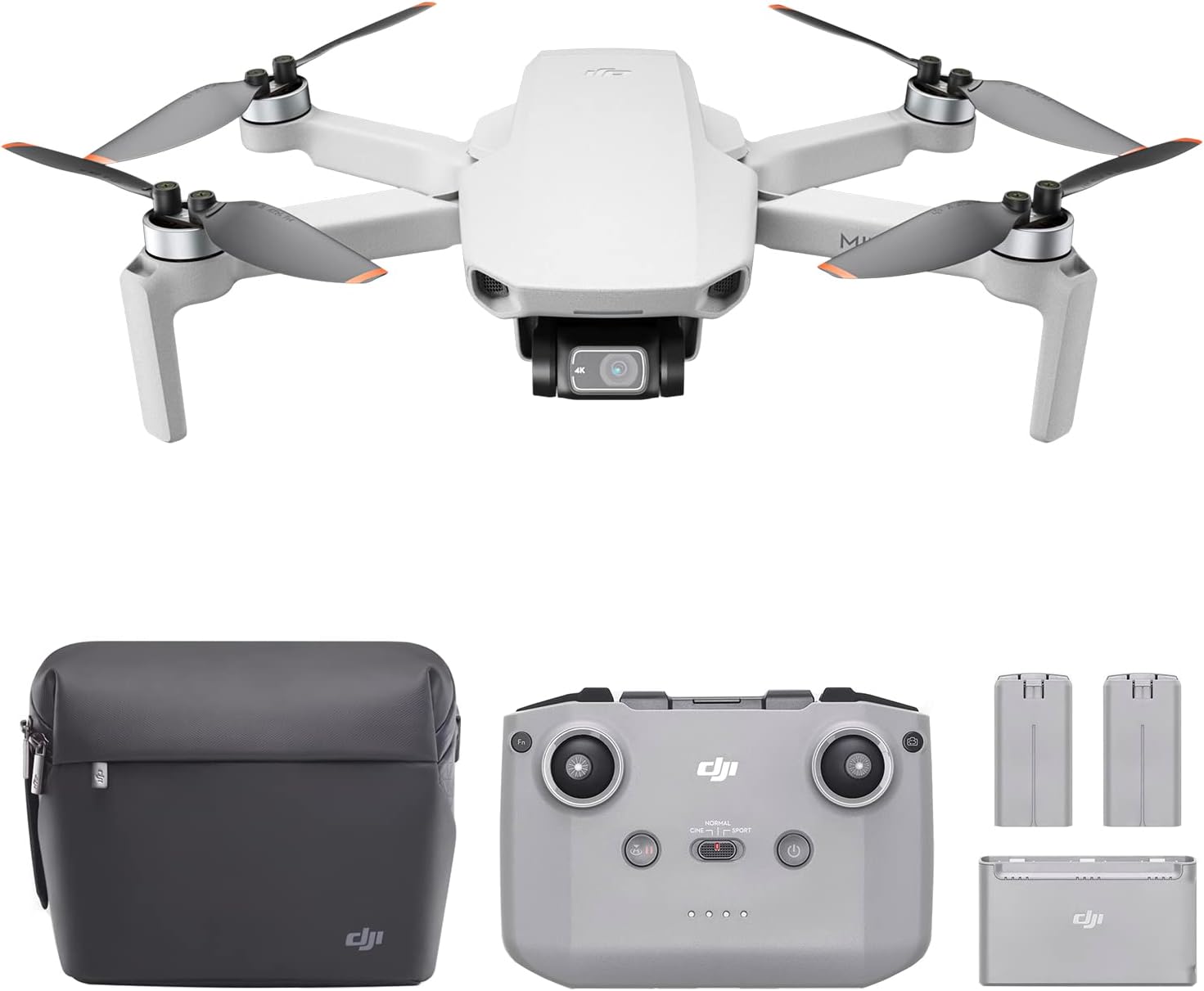 DJI Mini 2 Fly More Combo - Ultralight and Foldable Drone Quadcopter, 3-Axis Gimbal with 4K Camera, 12MP Photo, 31 Minutes Flight Time, OcuSync 2.0 HD Video Transmission,QuickShots with DJI Fly App