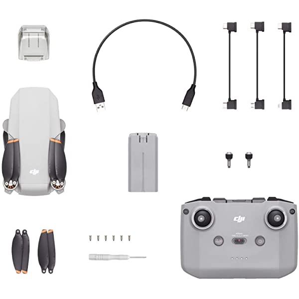 DJI Mini 2 – Ultralight and Foldable Drone Quadcopter, 3-Axis Gimbal with 4K Camera, 12MP Photo, 31 Mins Flight Time, OcuSync 2.0 10km HD Video Transmission, QuickShots Gray