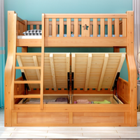 【Furniture】Dylan Kids Bunk Beds, with Guard Rail and Ladder,Wood, Twin Over Twin, Espresso