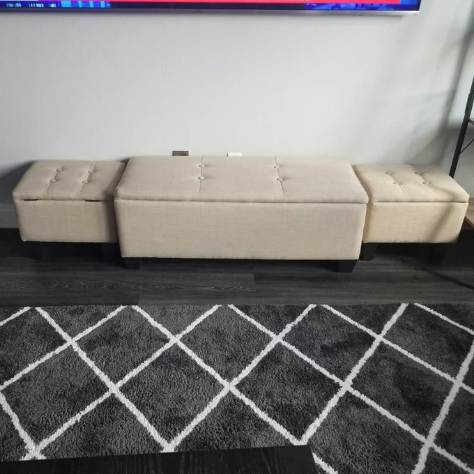 【Furniture】Edyth Upholstered Storage Ottoman