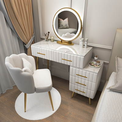 Nordic light luxury dressing table bedroom modern minimalist small apartment wind dressing table integrated dressing table