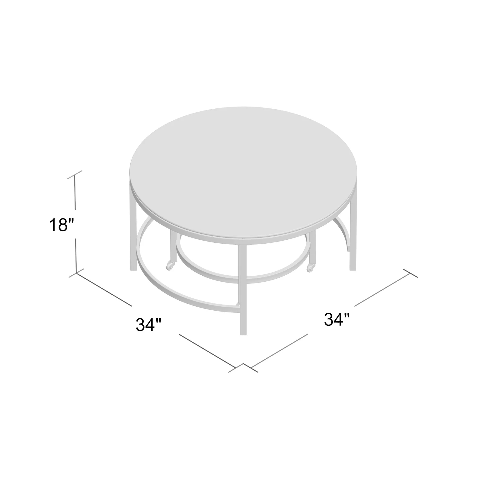 【Furniture】Cambrie 2 Nesting Tables