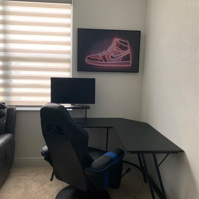 Sherri L- Shaped Gaming Desk