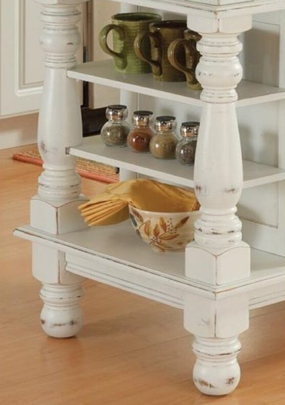 Kitchen Island with Solid Wood Top