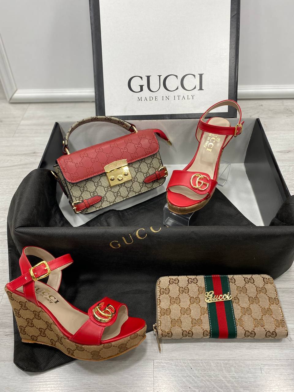 Bag,Shoes and Wallet Combine